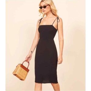 NWT Reformation Jasper Dress Black 6